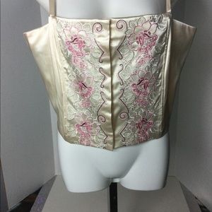 NWOT  BOUTIQUE EUROPA BUSTIER w/ EMBROIDERY  US 16